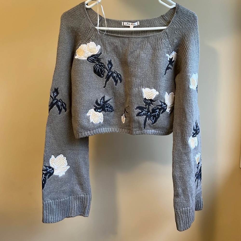 NWT Embroidered Knitted Sweater